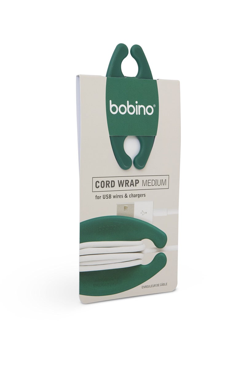 Bobino Cord Wrap - Medium - Emerald - Stylish Cable and Wire Management/Organizer - Image 2